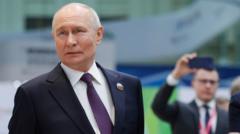 Elon Musk and Vladimir Putin in a conceptual meeting, highlighting tech diplomacy